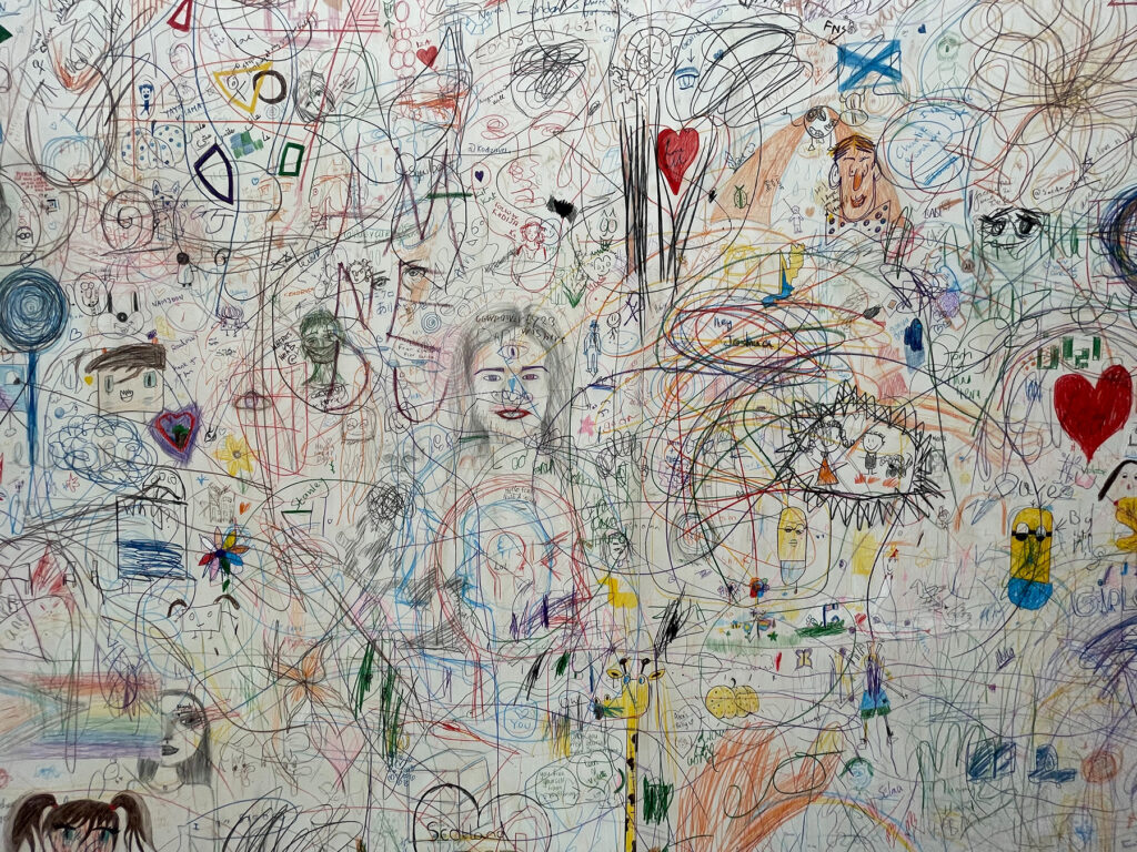 Children's Scribble on wall by John Cameron
