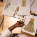 hand-drawn fashion sketch