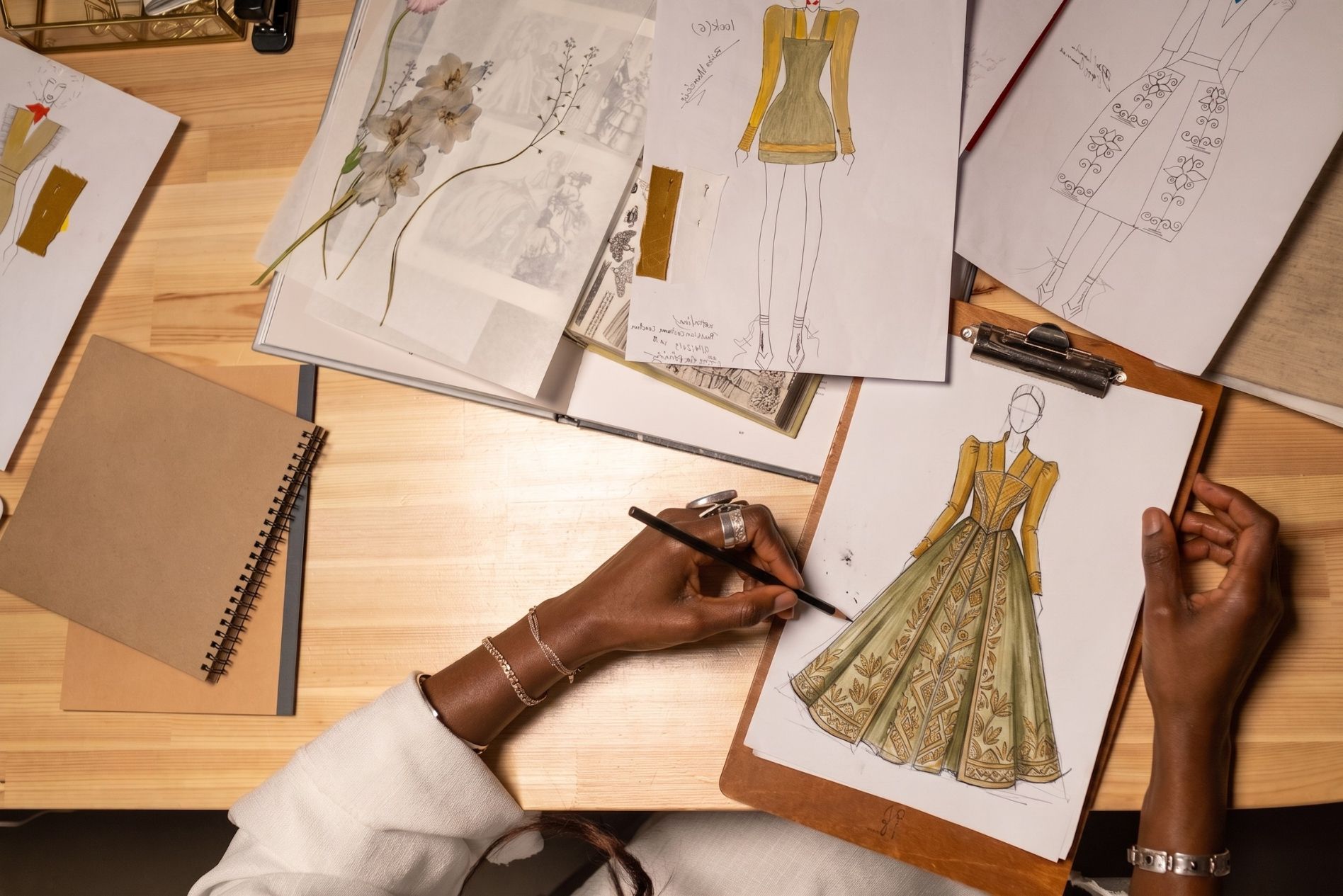 hand-drawn fashion sketch